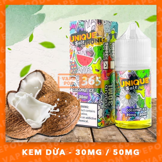 UNIQUE Salt Coconut Ice -  Kem Cốt Dừa