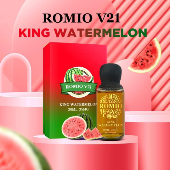 King Romio Salt Nic V21 King Watermelon 30ml - King Romio Dưa Hấu Lạnh