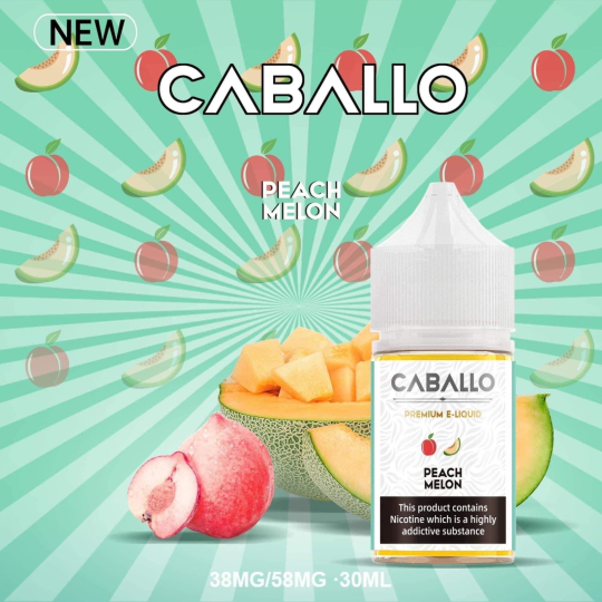 CABALLO Salt Nic Đào Dưa Gang - Peach Melon 30ml 38/58mg