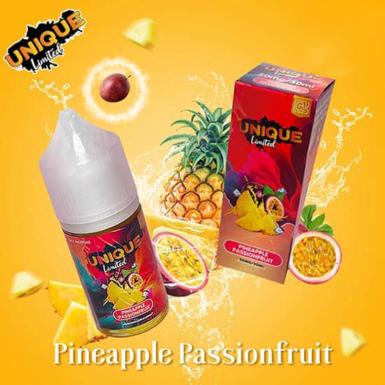UNIQUE LIMITED Salt 30ml 50mg Dứa Chanh Dây - Pinapple Passion fruit