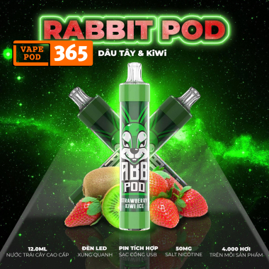 Rabbit Pod 4000 Hơi Disposable – Pod Dùng 1 Lần Chính Hãng ( Tặng Kèm Dây Sạc )