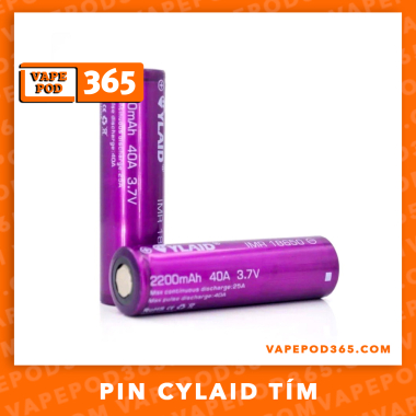 Pin 18650 Cylaid tím 2200mAh 40A chính hãng