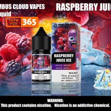 Nimbus Cloud Vapes Mâm Xôi Salt Nicotine 30ml - Raspberry Juice Ice