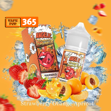 ANGELIC SALTNIC 30ml Dâu Cam Mơ - Strawberry Orange Apricot 30/50ni
