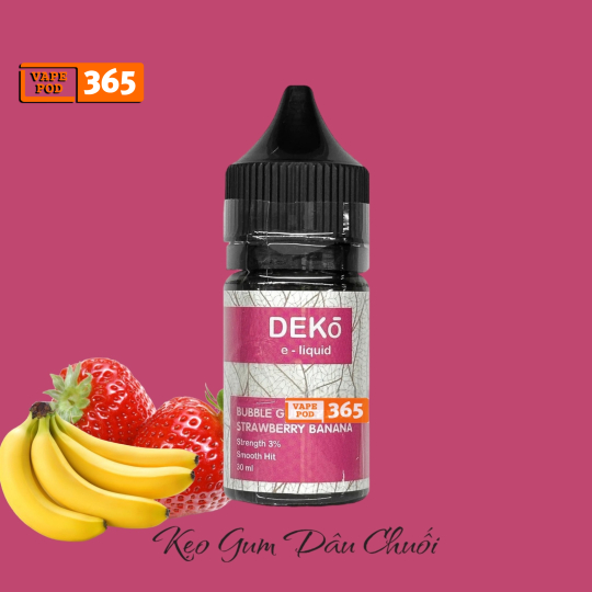 DEKO Salt Nic  Bubble Gum Strawberry Banana  - Kẹo Gum Chuối Dâu Lạnh