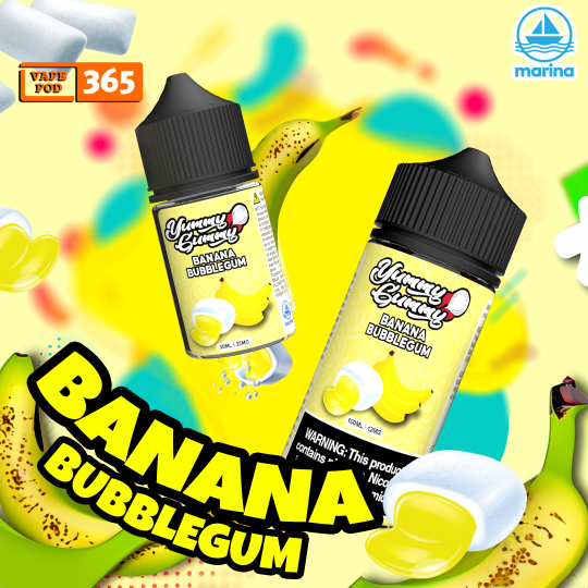 YUMMY GUMMY Banana Bubblegum 100ML - Kẹo Trái Cây Chuối